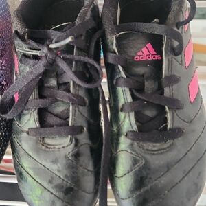 adidas Kids Black and Pink Sneakers